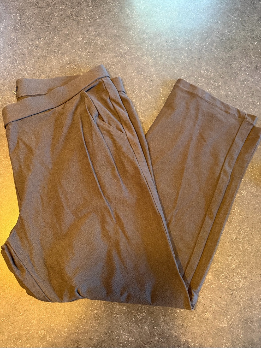 Eileen Fisher Women’s XL Dark Gray Stretch Straight Leg Pull-On Pants